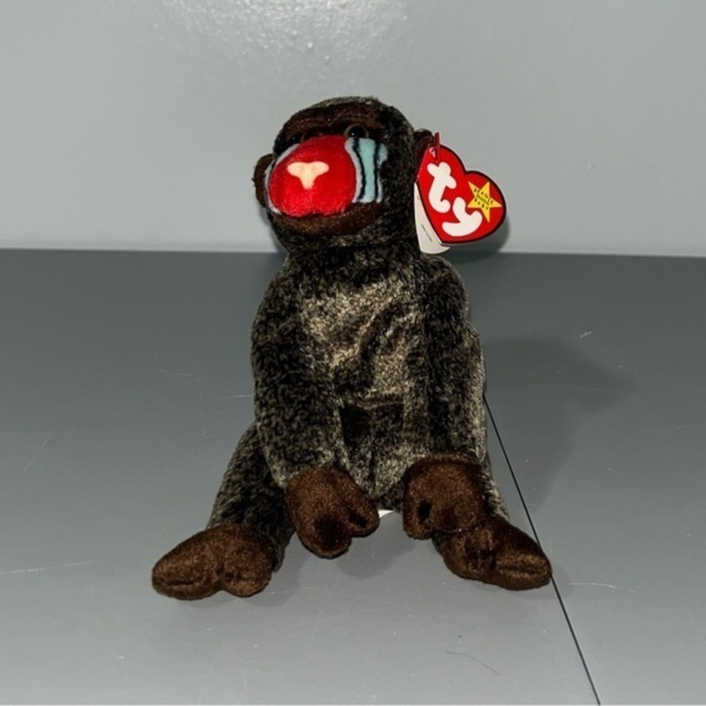 Ty Beanie Baby Cheeks the Baboon Retired 1999 NWT